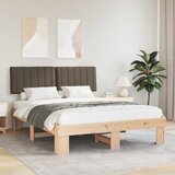  Krevetni okvir s tapiciranim uzglavljem Sivo-smeđa 150 x 200 cm | shoptok.hr