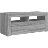 TV ormarić s LED svjetlima boja sivog hrasta sonome 90x35x40 cm | shoptok.hr