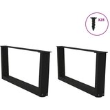  Noge za klub stolić V-oblika 2 kom Crne 70 x (30-31,3) cm Čelik | Eponuda.com