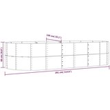  Povišena vrtna gredica od pocinčanog čelika 291x140x68 cm srebrna | shoptok.hr
