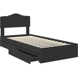  Krevetna konstrukcija Crna 70 x 190 cm Konstruirano drvo | shoptok.hr