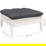  Vrtna sedežna garnitura 11-delna z blazinami bela borovina, (20972955) | Shoptok.si
