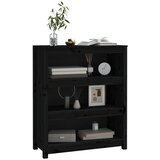 Ormarić za knjige Crna 80x35x97 cm od masivne borovine | shoptok.hr