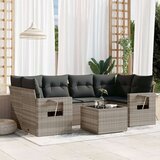  7-dijelni set vrtnih sofa svjetlosivi od poliratana | shoptok.hr