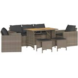  6-dijelni set vrtnih sofa od poliratana s jastucima sivi | shoptok.hr