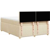  Krevet s oprugama i madracem krem 140 x 190 cm od tkanine | shoptok.hr