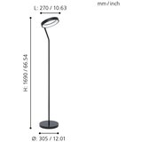 Eglo 32327 - led rgbw prigušiva podna lampa marghera-c LED/15,5W/230V crna | Eponuda.com