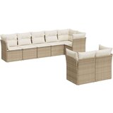  8-dijelni set vrtnih sofa od poliratana s jastucima bež | shoptok.hr