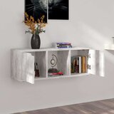 vidaXL TV omarica betonsko siva 88,5x27,5x30,5 cm iverna plošča | Shoptok.si