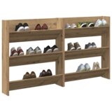 vidaXL Ormarići za cipele na zidu 2 pcs hrast artisan 60 x 18 x 60 cm | shoptok.hr
