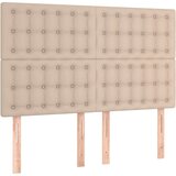  Box spring postelja z vzmetnico kapučino 140x200cm umetno usnje, (20896432) | Shoptok.si