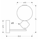  LED zidna lampa FLORES LED/7W/230V zlatna/braon | Eponuda.com