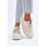 Boto Women's Beige Faux Leather Sneakers Avanalis | Shoptok.si