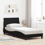 vidaXL posteljni okvir brez vzmetnice Črna 90x190 cm Tkanina | Shoptok.si