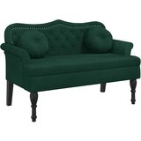  Klupa s jastucima tamnozelena 120,5x65x75 cm baršunasta | shoptok.hr