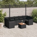 vidaXL 8-dijelni set vrtnih sofa od poliratana s jastucima crni | shoptok.hr