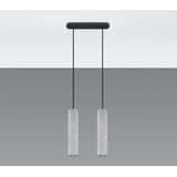  Sollux SL.0654 - Luster na sajli LUVO 2xGU10/40W/230V beton/crna | Eponuda.com