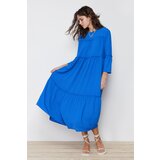 Trendyol Blue Piping Detailed Woven Dress Cene