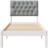  Krevetni okvir s tapiciranim uzglavljem Bijelo 75 x 190 cm | shoptok.hr