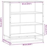  Komoda boja hrasta 68x35x76 cm konstruirano drvo i metal | shoptok.hr