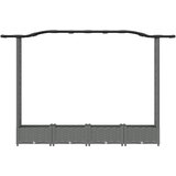  Povišeni krevet s mrežom i krovom Svjetlosiva 207 x 40 x 123 cm | shoptok.hr