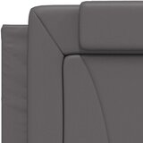 Krevet Viana s madracem sivi 90 x 200 cm od umjetne kože | Eponuda.com