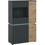 Modern Living Vitrina Luci, Barva Hrasta, Antracit Cene