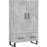 Visoka omara - Komoda - Predalnik betonsko siva 69,5x31x115 cm inženirski les, (21722753)