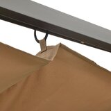  Pergola s pomičnim krovom smeđe-siva 3 x 3 m čelična 180 g/m² | shoptok.hr