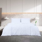  Set posteljine za poplun bijeli 155x220 cm lagana mikrovlakna | shoptok.hr