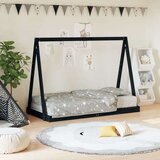  Za dječji krevet crni 80 x 160 cm od masivne borovine | shoptok.hr