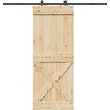 vidaXL Klizna vrata s priborom za montažu 90 x 210 cm masivna borovina | shoptok.hr