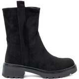 Shelvt Black boots with a thick sole and an ankle upper | Shoptok.si