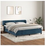 vidaXL Box spring postelja z vzmetnico temno modra 160x200 c | Shoptok.si