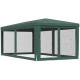 Šator za zabave sa 6 mrežastih bočnih zidova zeleni 3x6 m HDPE | shoptok.hr