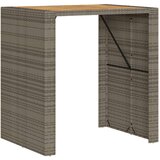 vidaXL Vrtna miza z akacijevo ploščo siva 105x80x110 cm PE ratan | Shoptok.si