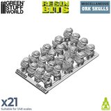 Green Stuff World 3D Printed Ork Skulls Set | 3D štampani ork lobanje set (21 kom, 1:48 razmera) | Eponuda.com