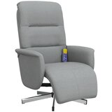Maison Chic masažni naslanjač - Relax naslanjač z oporo za noge svetlo sivo blago, (22062092) | Shoptok.si