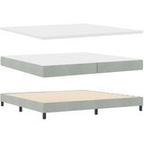  s opruga kutije Svjetlosiva 200 x 200 cm Baršun | shoptok.hr