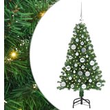 vidaXL Umjetno božićno drvce Zelena 120 cm PVC i Čelik i Plastika | shoptok.hr