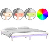 Maison Chic LED Posteljni okvir - Dvoposteljna postelja - Zakonska postelja 200x200 cm trden les, (21692735) Cene