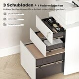  Mobilni ormar za spise s 3 ladice na zaključavanje viseći sustav 39 x 48 x 59 cm bijela | shoptok.hr