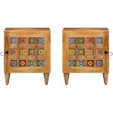  Noćni ormar 2 kom. Prirodna 40 x 33 x 46 cm Čvrsto drvo manga | shoptok.hr