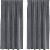  Zavjese za zamračivanje 2 kom. Svjetlosiva 140 x 175 cm Baršun | shoptok.hr