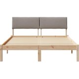  Okvir kreveta Smeđa i taupe 135 x 190 cm Masivna borovina | Eponuda.com