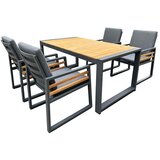 Rojaplast Sivi/u prirodnoj boji vrtni blagovaonski set aluminijski za 4 osobe Colmar – | shoptok.hr