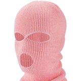 Balaclava Balaklava - pletena maska s 3 odprtinami (roza) | Shoptok.si