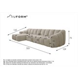 Miuform Kutna garnitura boja terakote (s lijevim kutom/s ležaljkom) Shell – | shoptok.hr