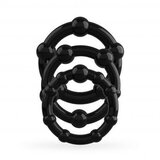 Crushious Komplet prstenova za penis - Triple Bead, crni | shoptok.hr