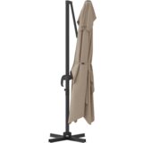 vidaXL Suncobran s nagibom Taupe Poliester Velik Sklopiv | shoptok.hr